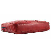 Leather Messenger Bag 380 red