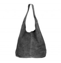 Maxi Ledertasche 804A dunkelgrau