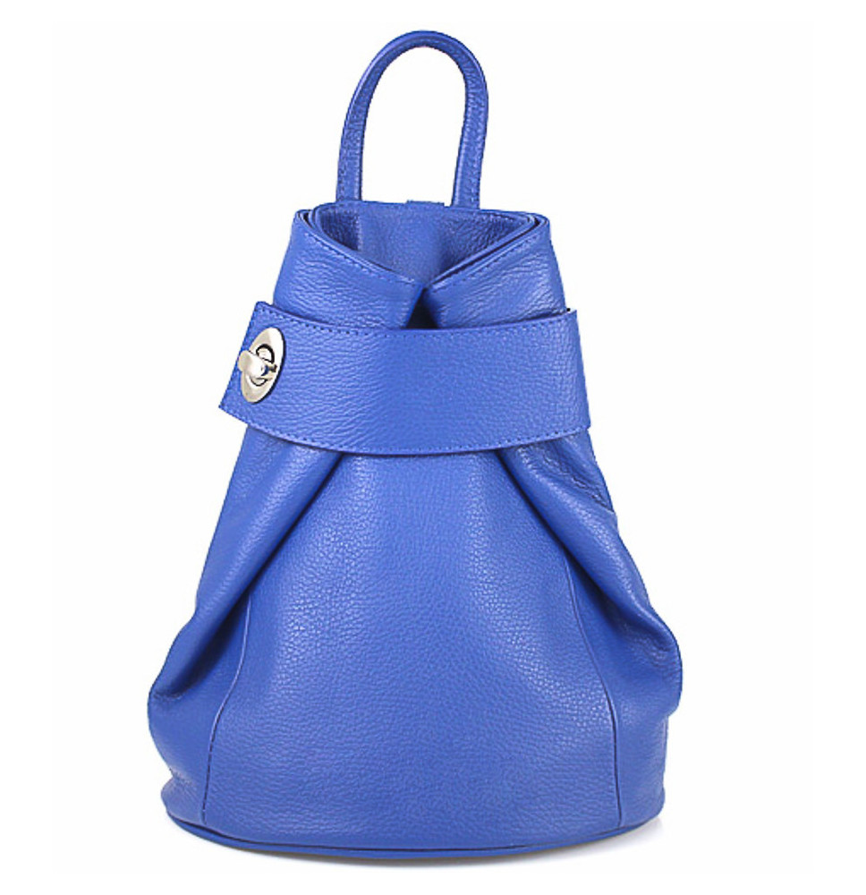 Leather backpack 443 bluette