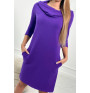 Dress with hood and pockets MIG8847 dark purple