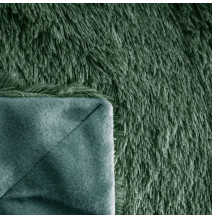 Kožešinová deka se stříbrnou nití Tiffany tmavě zelená