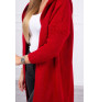 Dámsky sveter s kapucňou MI2020-14 červený