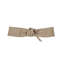 Genuine Leather sash belt 839 dark taupe