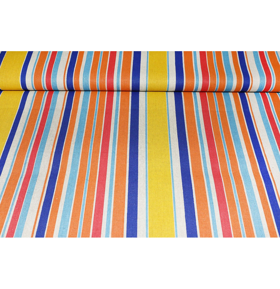 Fabric colored stripes, h. 140 cm