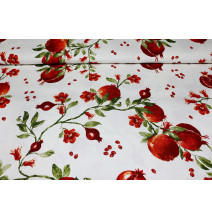 Decorative Fabric Cotton Pomegranates h. 140 cm