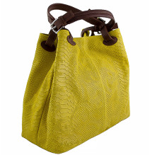 Ledertasche python stamp 35 turchese