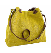 Ledertasche python stamp 35 turchese
