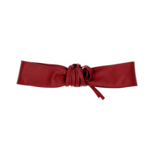 Genuine Leather sash belt 839 dark red