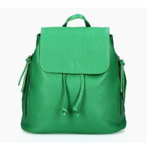 Leather backpack 420 green Made in Italy