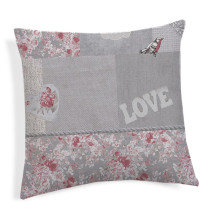 Pillowcase Romantic shabby  red 40x40 cm Made in Italy