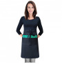 Waterproof kitchen waist apron with green trim