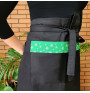 Waterproof kitchen waist apron with green trim