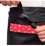 Waterproof kitchen waist apron with red trim