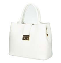 Damen EchtLeder Handtasche 1137 weiss Made in Italy