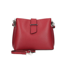 Genuine Leather Shoulder Bag 599 red
