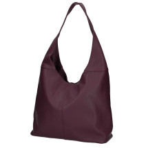Leather shoulder bag 590 bordeaux MADE IN ITALY