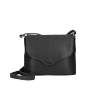 Genuine Leather Shoulder Bag MI64 black
