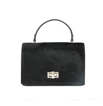 Leather handbag MI86 black