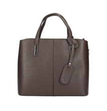 Woman Leather Handbag 1137 dark brown Made in Italy