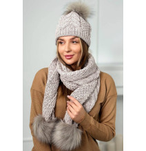 Women’s Winter Set hat and scarf  K110 beige
