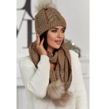 Women’s Winter Set hat and scarf  K110 mocca