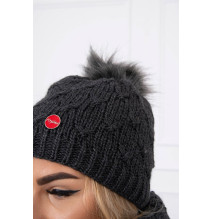Women’s Winter Set hat and scarf  MIK129 graphite