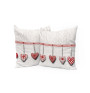 Pillowcase Hanging hearts red 40x40 cm