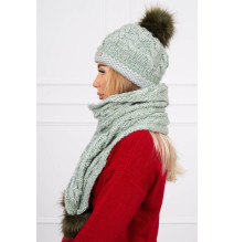 Women’s Winter Set hat and scarf  MIK122 green