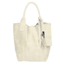 Maxi Ledertasche 804 beige Made in Italy