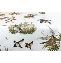 Cotton tablecloth Ducks and pheasants