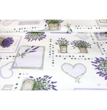 Fabric Cotton Lavender, h. 140 cm