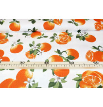 Dekorační látka Bavlna Panama pomeranče, š. 140 cm