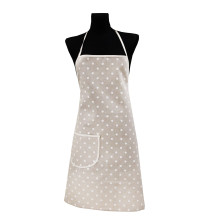 Kitchen apron beige with white dots Made in Italy