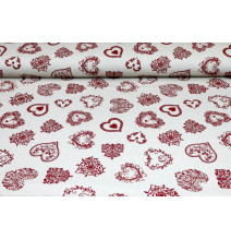 Küchenschürze 914 rote Herzen Made in Italy