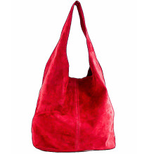 Suede Leather Maxi Bag  804A red