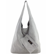 Maxi Ledertasche 804A grau