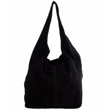 Suede Leather Maxi Bag  804A black