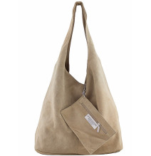 Maxi Ledertasche 804A taupe
