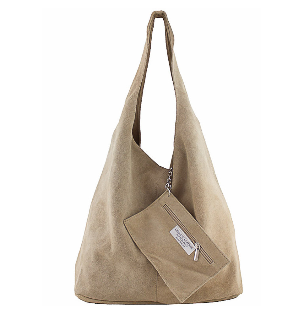 Maxi Ledertasche 804A taupe