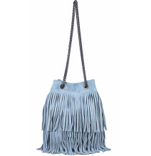 Wildlederhandtasche 429 hellblau