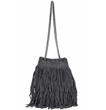 Wildlederhandtasche 429 grau