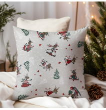 Christmas decorative pillowcase with reindeer
