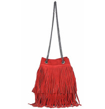 Suede Leather Bag 429 red