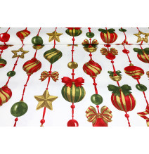 Christmas decoration fabric cotton with Christmas decorations