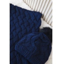 Berretto e scaldacollo da donna PLK5 blu