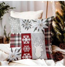 Téli zsenília párnahuzat "Red Elegance"