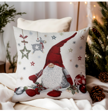 Gobelínový povlak na polštář Červený skřítek 42x42 cm Chenille IT010