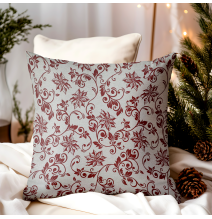 Weihnachtlich dekorativer Kissenbezug Weihnachtsrose