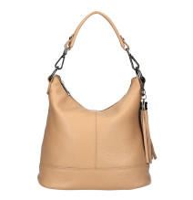 Genuine Leather Shoulderbag MI38 cognac Made in Italy