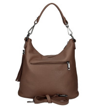 Dámska kožená kabelka MI38 hnědá Made in Italy